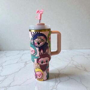 Stanley 40oz Quencher Tumbler – Custom Labubu Inspired Wrap – Pink
